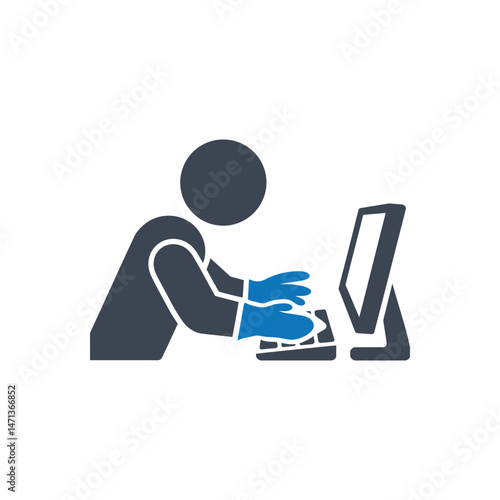 Computer Cleaning Service Icon