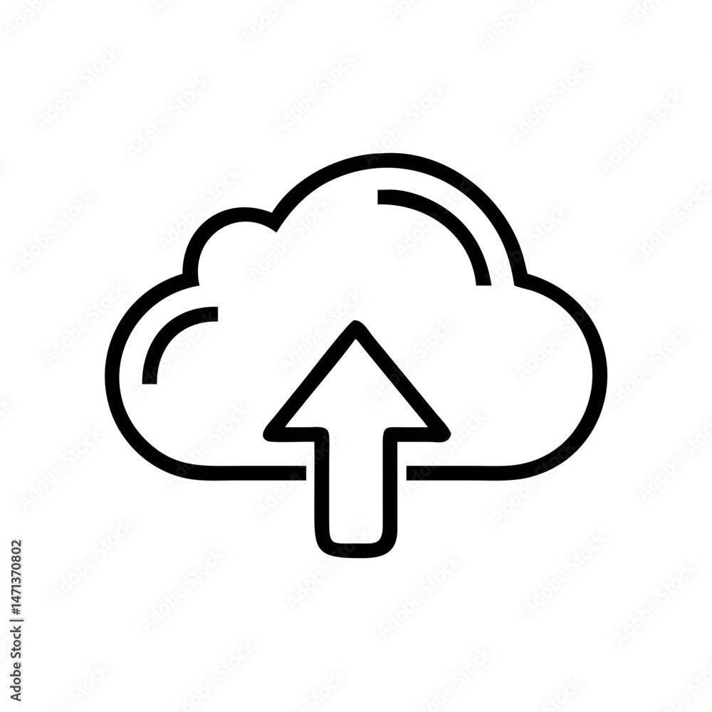 Cloud upload icon, simple design, for websites Cloud upload icon, simple design, for websites