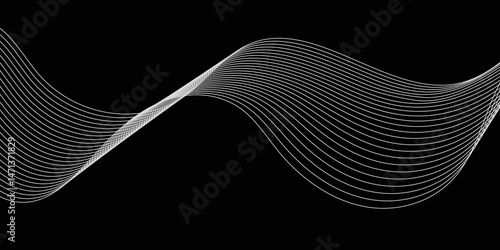 Abstract white background with a glowing abstract waves. Abstract wave element for design. Digital frequency track equalizer, Futuristic background design. Long exposure, Light painting photography.