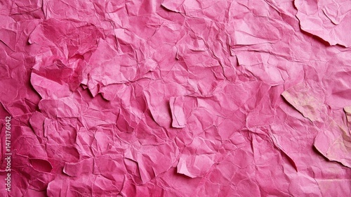 Wallpaper Mural Abstract Pink Crumpled Paper Texture Background: A Visually Striking Image Torontodigital.ca