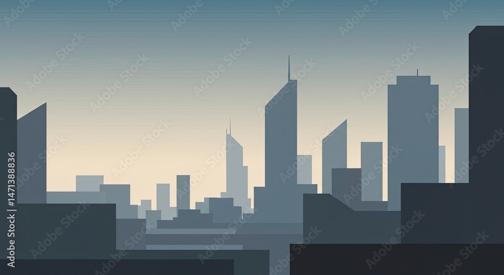 Fototapeta premium City skyline at dawn