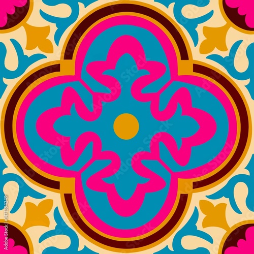 Ikat Mandala tribal fabric pattern, Chinese pattern, suitable for interior decoration, tiles, ceramics, fabrics, clothing, wallpapers, furniture, artwork, carpet, silk, textiles, texture, fashion.