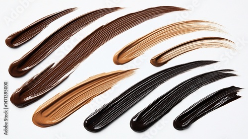 Cosmetic swatches of various shades