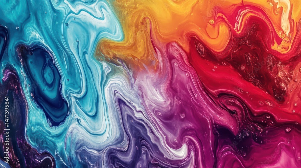 Abstract Fluid Acrylic Pour Painting: A Symphony of Vibrant Colors Abstract Fluid Acrylic Pour Painting: A Symphony of Vibrant Colors
