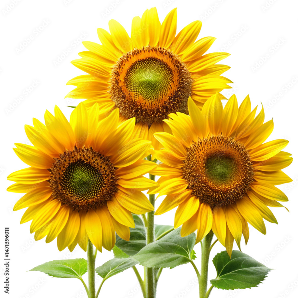 Obraz premium sunflower on white background