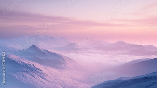 Pink Sunset Mountain Range. (3)