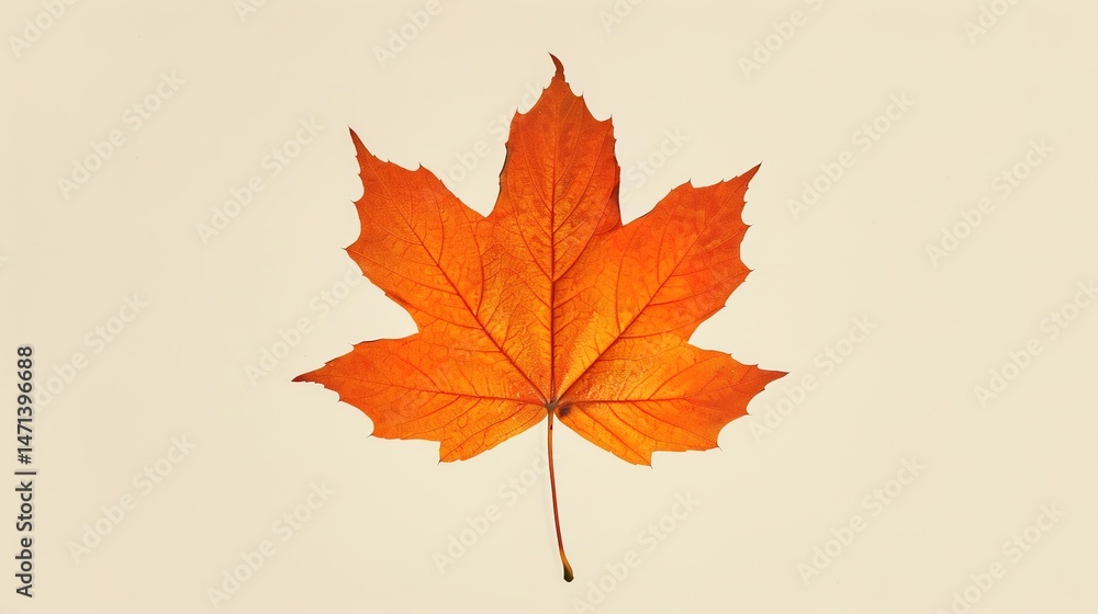Fototapeta premium Food Festival Maple Leaf Background: Scarlet Maples Infuse Culinary Delights, Spreading a Festive Autumn Feast Scroll of the Blending of Crimson Frost and Gastronomic Treasures