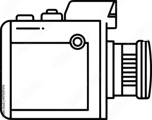 Vintage Camera Vector Illustration Retro Photography Equipment Design