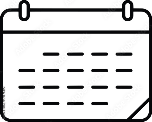 Editable Monthly Calendar Vector Illustration  Clean Design for Organization