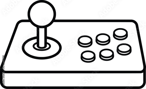 Retro Arcade Joystick Free Vector Illustration
