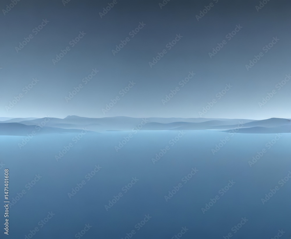 Fototapeta premium Subtle blue gradient, soft ethereal feel, smooth, wallpaper, banner