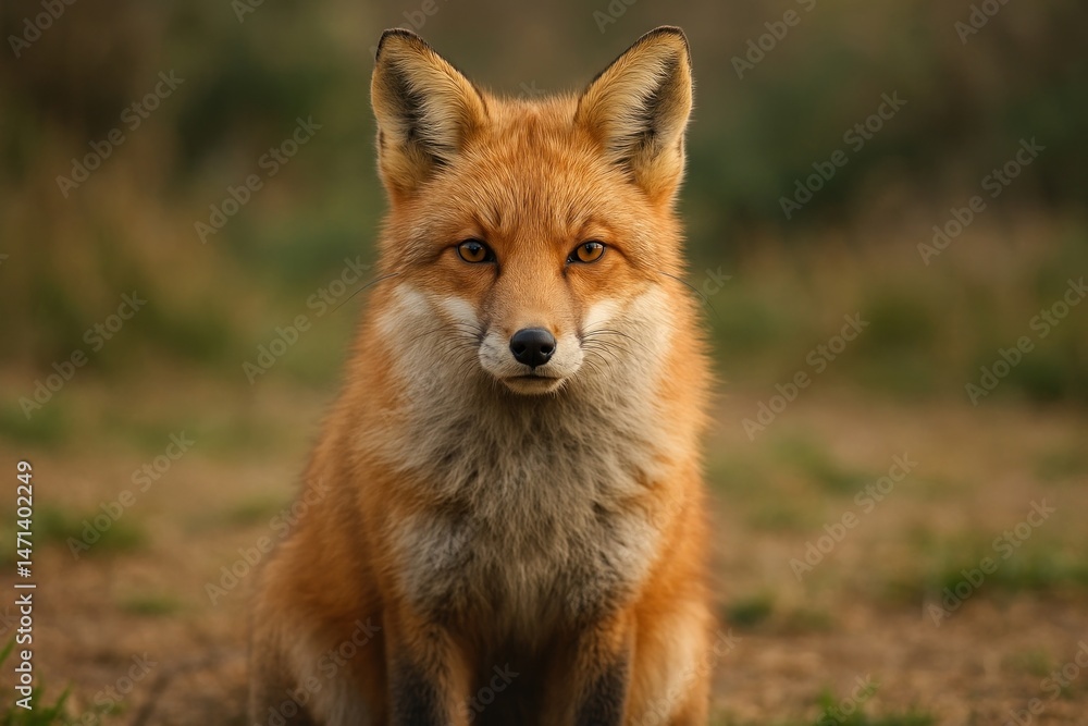 Fototapeta premium Majestic fox in nature.
