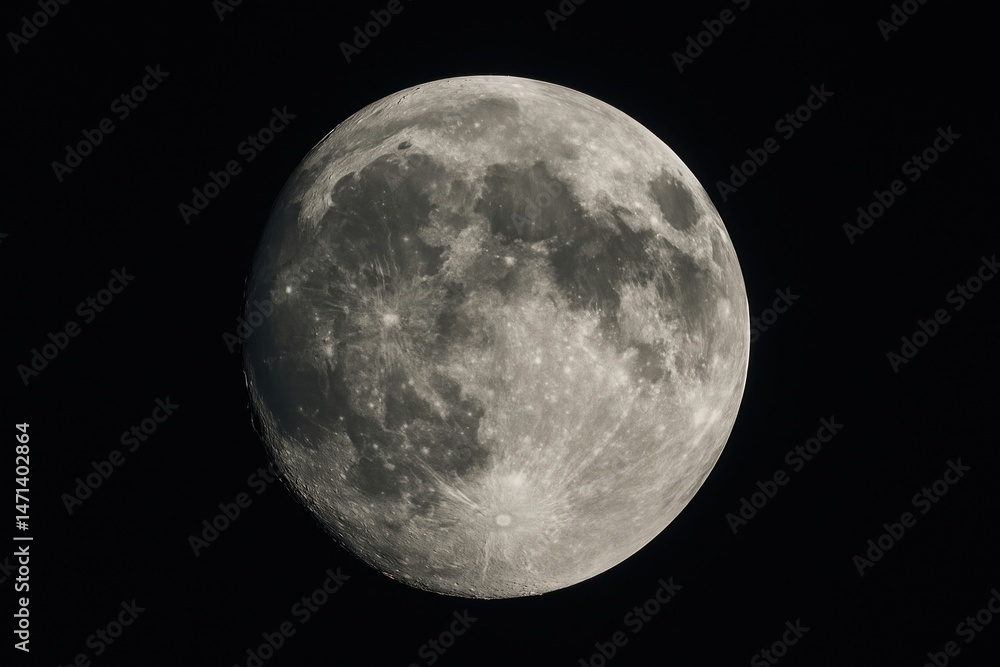 Luminous celestial moon photograph. Luminous celestial moon photograph.