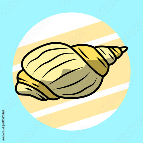 land snail shell illustration