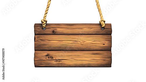 wooden sign board hanging from rope