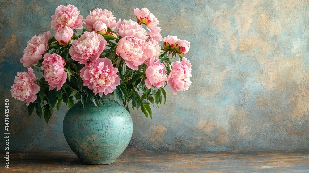 Pink Peony in Vase Still Life Pink Peony in Vase Still Life