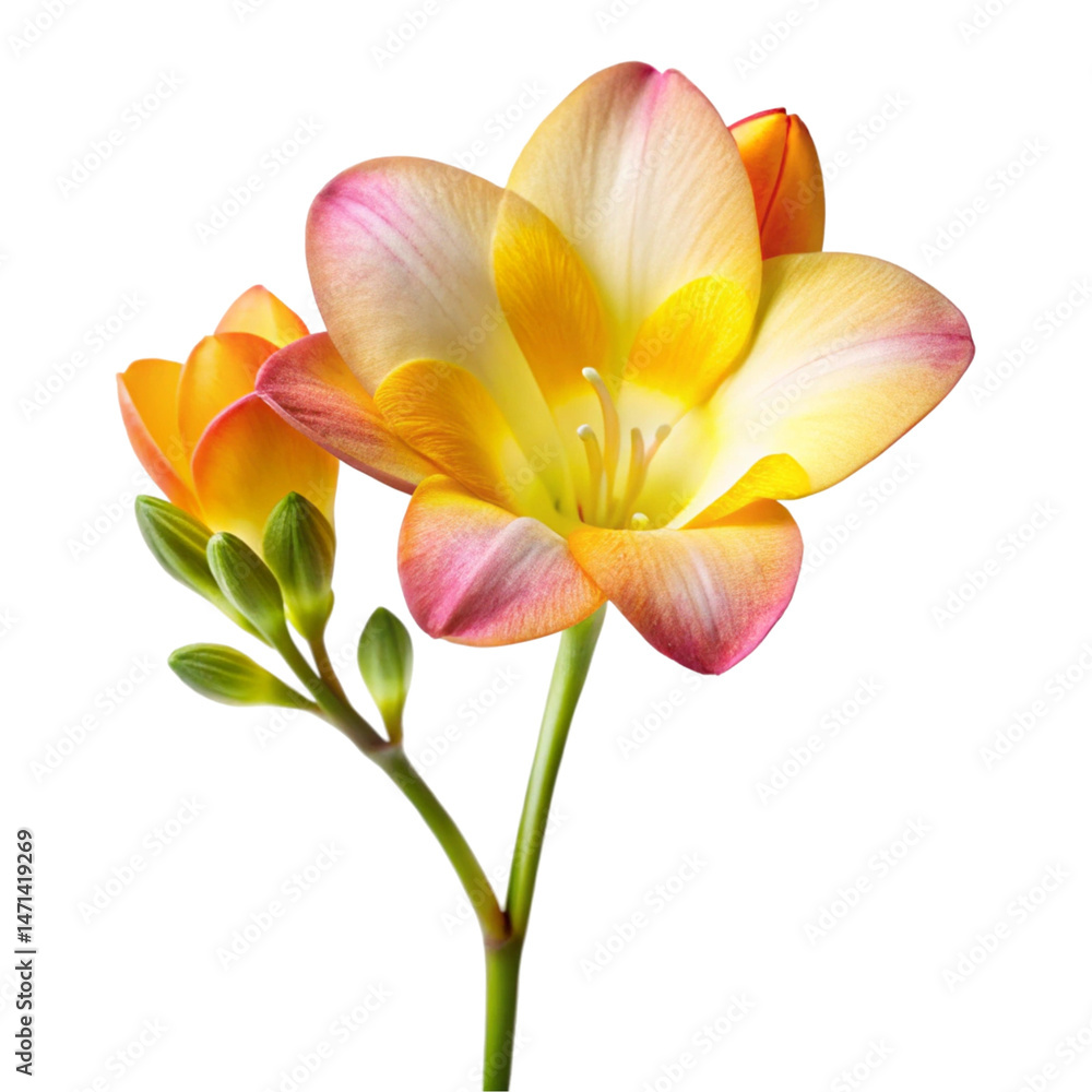 Fototapeta premium yellow flower isolated on white