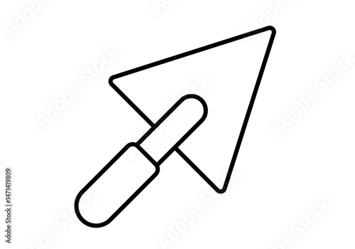 Icono negro de paleta de construcción