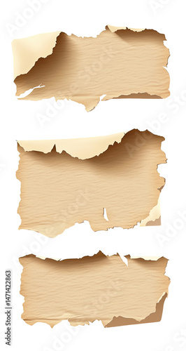 Wallpaper Mural Torn paper banners Torontodigital.ca