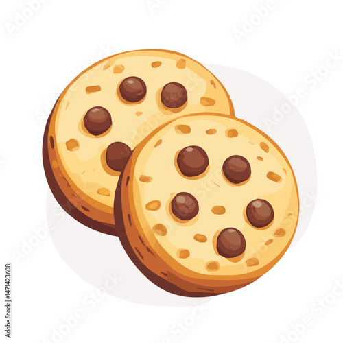 My Simple flat 2D illustration of sugar cookies isolated on a transparent background, vector, flat design, animation design, simple flat 2D icon, clipart