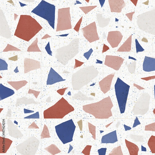 terrazzo floor old texture or polished stone for background