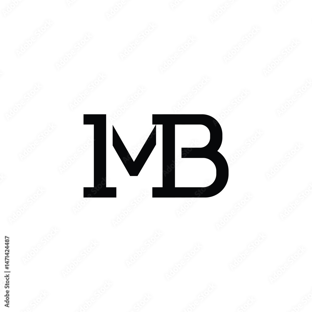 MB monogram logo design letter text name symbol monochrome logotype alphabet character simple logo MB monogram logo design letter text name symbol monochrome logotype alphabet character simple logo