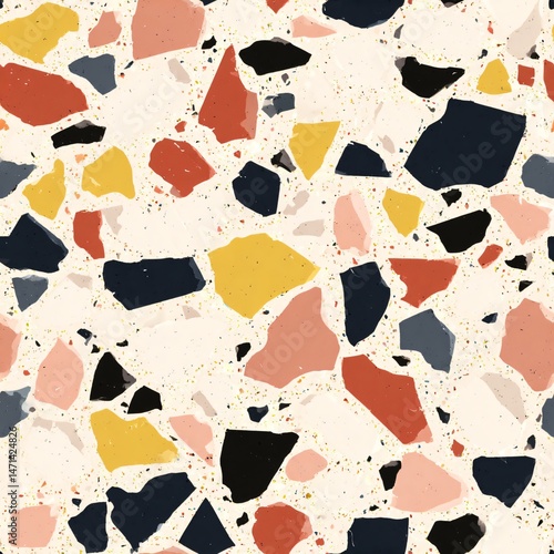 terrazzo floor old texture or polished stone for background