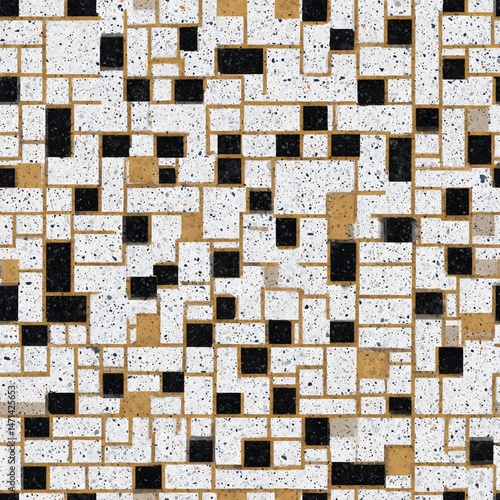 terrazzo floor old texture or polished stone for background