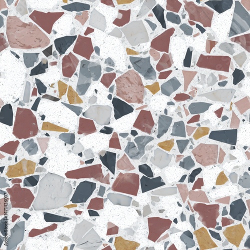 terrazzo floor old texture or polished stone for background
