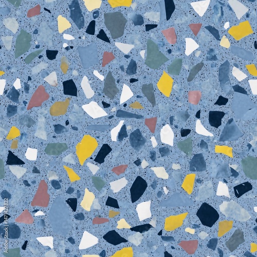 terrazzo floor old texture or polished stone for background