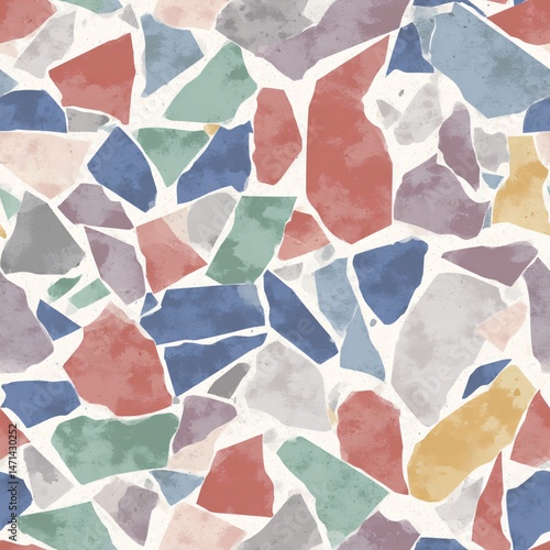terrazzo floor old texture or polished stone for background