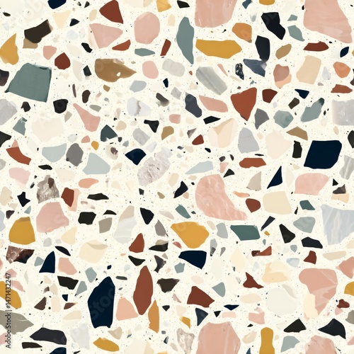 terrazzo floor old texture or polished stone for background