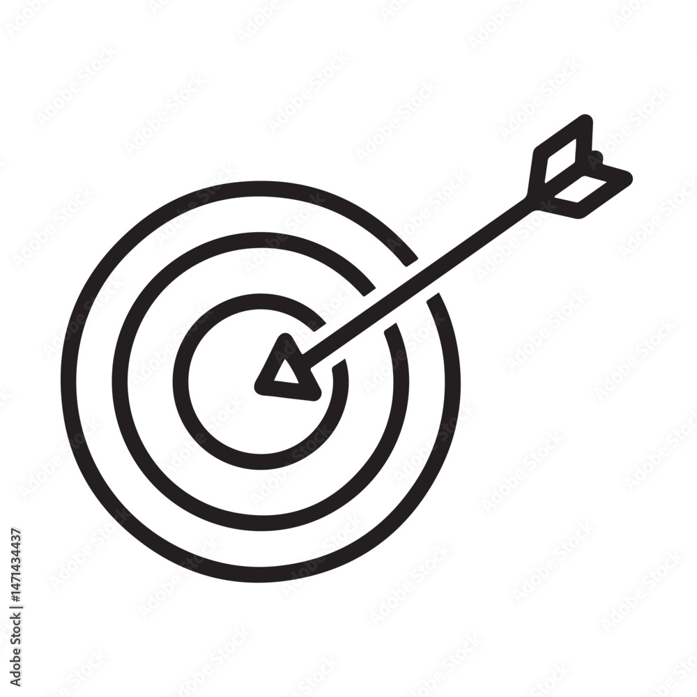 Business Goals Outline Icon – Target with Arrow and Briefcase – Flat Black Symbol for Career Objective, Planning, and Achievement Business Goals Outline Icon – Target with Arrow and Briefcase – Flat Black Symbol for Career Objective, Planning, and Achievement