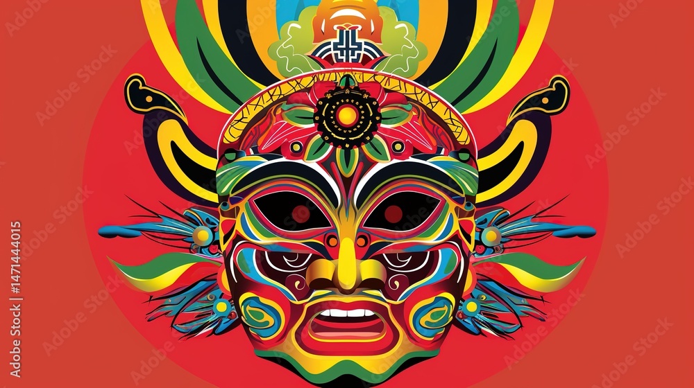 Cultural and Art Festival Mask Background: A Thousand Faces Unleash Glamour, Sketching a Gorgeous Scroll of the Dance between Mysterious Totems and Artistic Revelry Cultural and Art Festival Mask Background: A Thousand Faces Unleash Glamour, Sketching a Gorgeous Scroll of the Dance between Mysterious Totems and Artistic Revelry