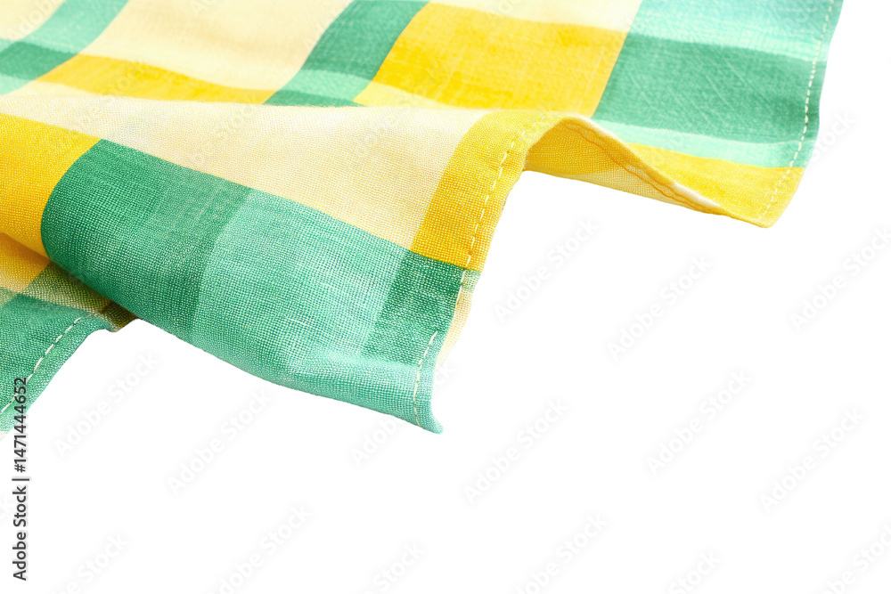 Checkered tablecloth draped Checkered tablecloth draped