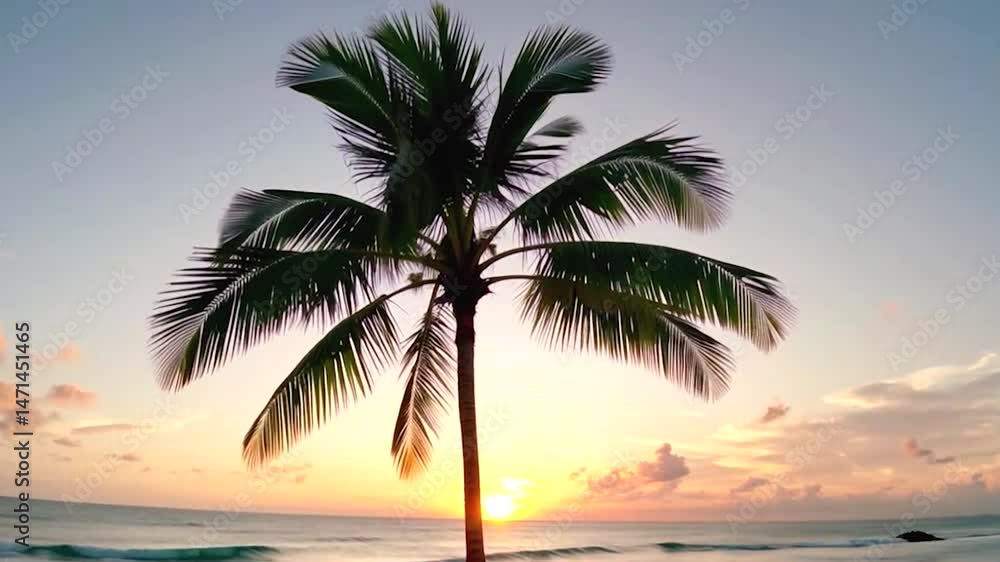 palm trees on the beach with sunset palm trees on the beach with sunset