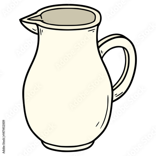 jug illustration hand drawn isolated vector