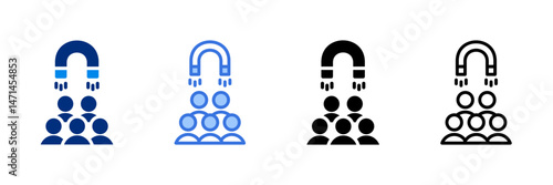 Retention Icon Set Multiple Style Vector Illustration 