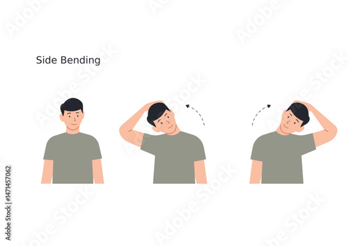 flat illustration of people doing stretching