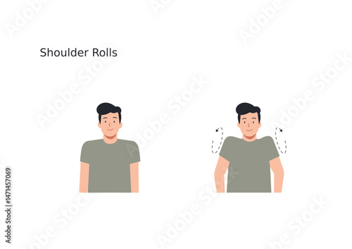 flat illustration of people doing stretching