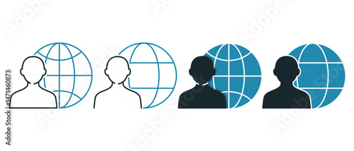 People network connections icon. Illustration vector