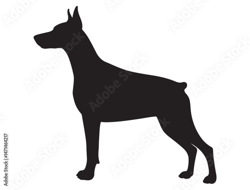 DOBERMAN DOG SILHOUETTE