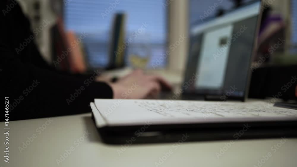 Man Journaling - Focused Handwriting in a Notebook to Self-Help During Depression Man Journaling - Focused Handwriting in a Notebook to Self-Help During Depression
