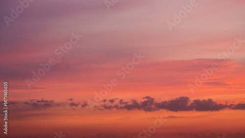 Photography Sunset clouds in the sky in summer evening