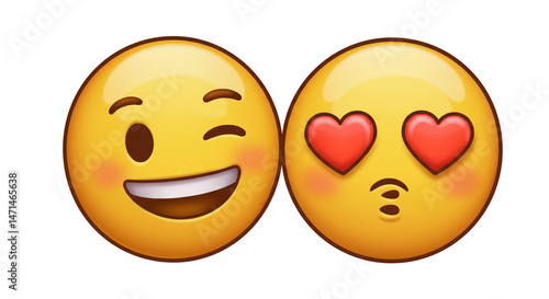 Wallpaper Mural Smiling emoticon with heart eyes.
 Torontodigital.ca