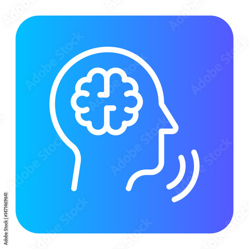 public speaking gradient icon