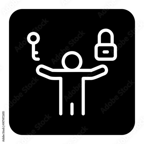 problem solving glyph icon