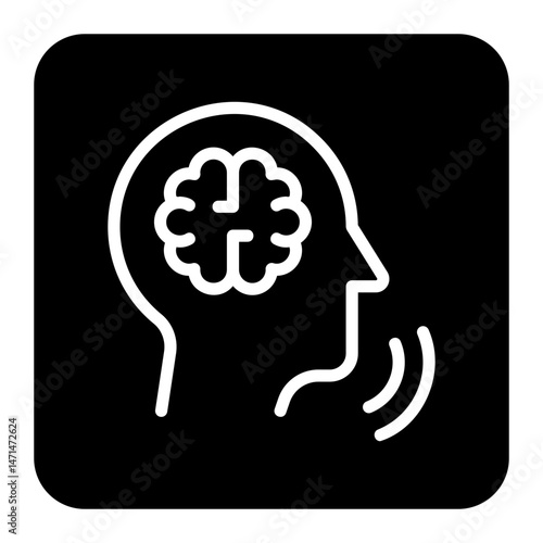 public speaking glyph icon