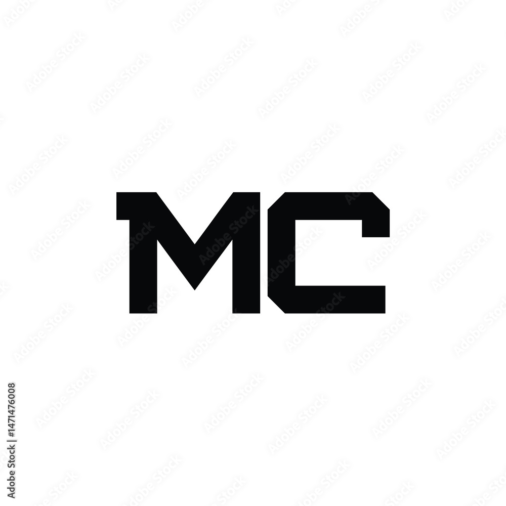 MC monogram logo design letter text name symbol monochrome logotype alphabet character simple logo MC monogram logo design letter text name symbol monochrome logotype alphabet character simple logo
