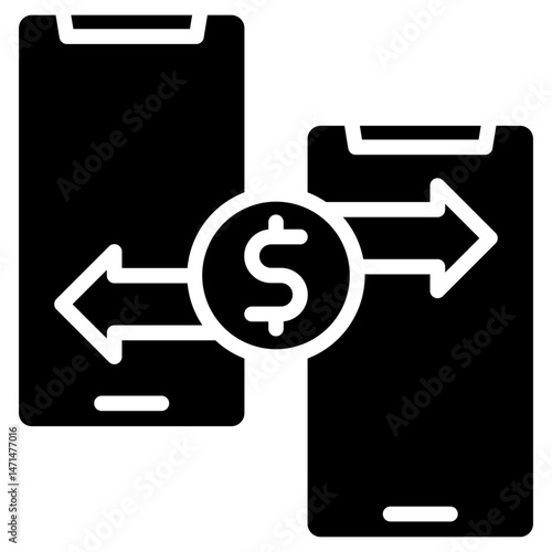 Mobile Transfer glyph icon